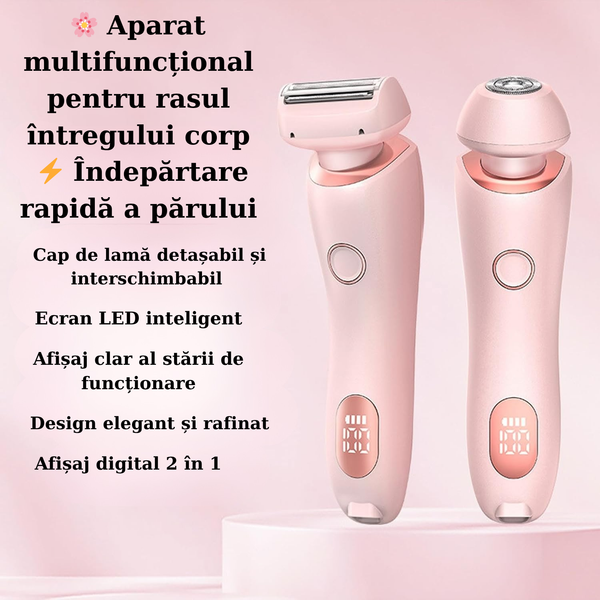Aparat de Ras Electric 2 în 1 Fără Iritații și Fără Durere